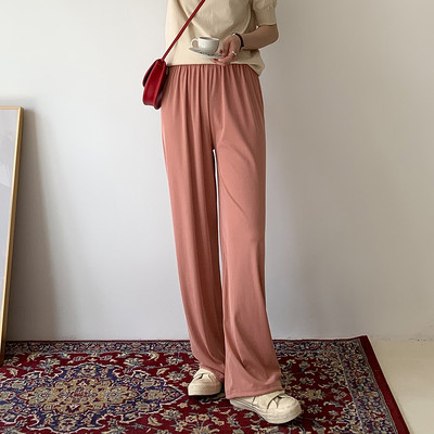 Pantaloni de dama model drept cu talie inalta