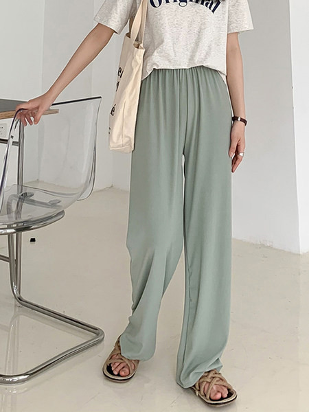 Pantaloni de dama model drept cu talie inalta