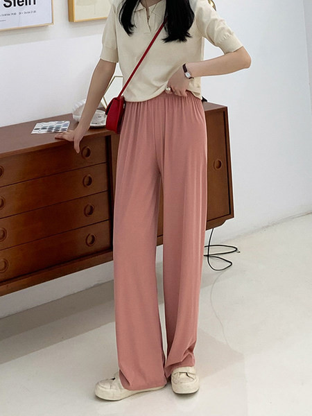 Pantaloni de dama model drept cu talie inalta