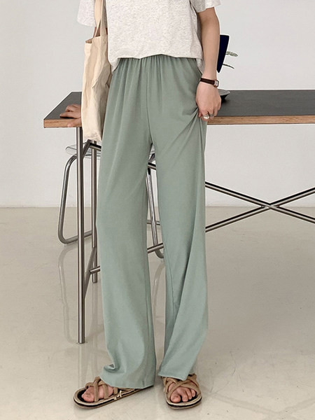 Pantaloni de dama model drept cu talie inalta