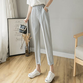 Pavasara-vasaras sieviešu bikses ar kabatām