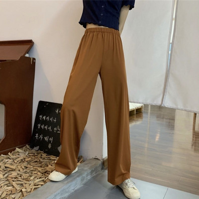 Дамски панталон широк модел с ластична талия