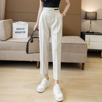 Sieviešu vienkrāsainas bikses - taisns modelis