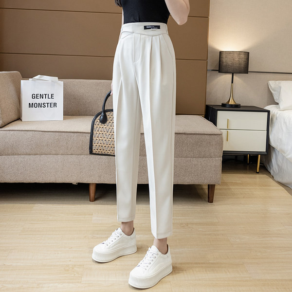 Sieviešu vienkrāsainas bikses - taisns modelis