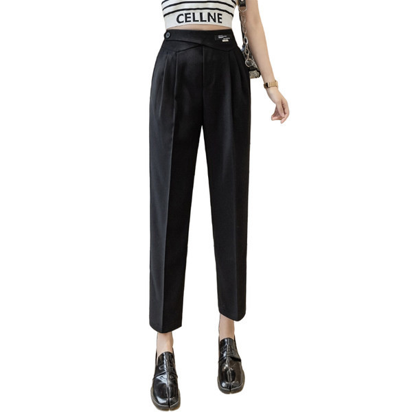 Sieviešu vienkrāsainas bikses - taisns modelis