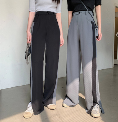 Γυναικείο παντελόνι με υψηλή μέση και μπορντούρα