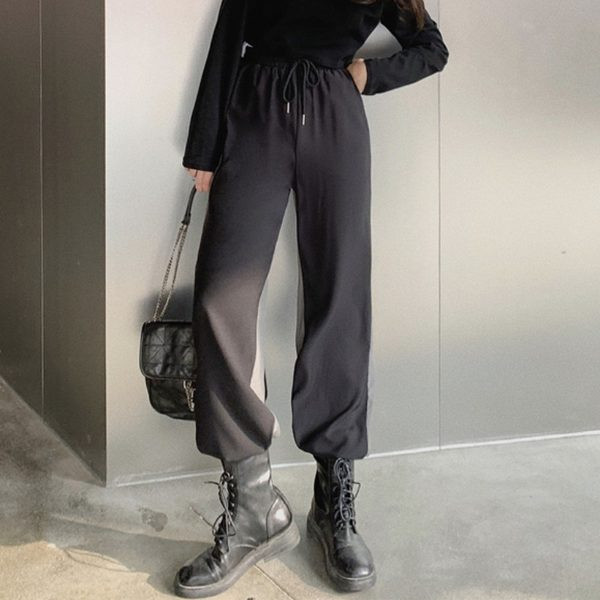 Pantaloni lungi model drept dama cu cravate