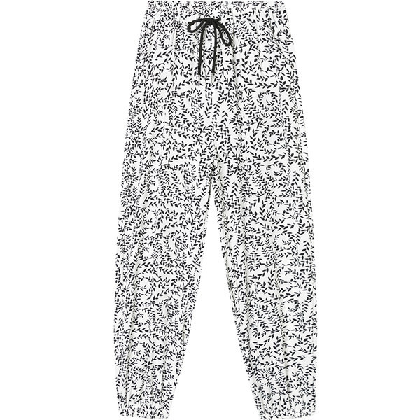 Sieviešu ikdienas bikses ar saitēm un gumiju pie potītēm