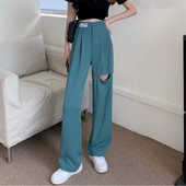 Model larg de pantaloni de dama cu motive rupte