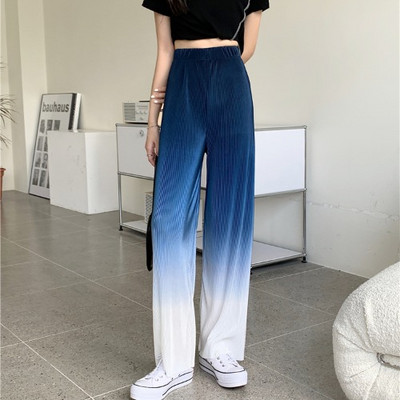 Pantaloni de damă de ultimă generație cu talie înaltă în culori irizate