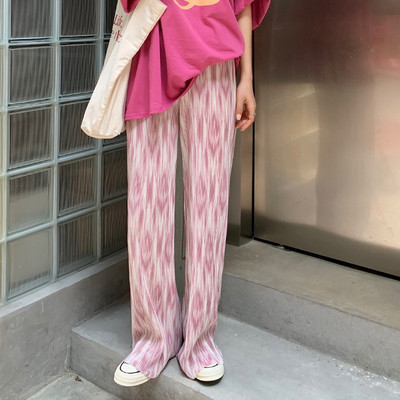 Γυναικείο παντελόνι φαρδύ μοντέλο με υψηλή ελαστική μέση