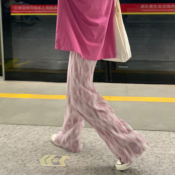 Γυναικείο παντελόνι φαρδύ μοντέλο με υψηλή ελαστική μέση