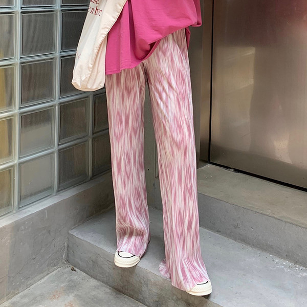 Γυναικείο παντελόνι φαρδύ μοντέλο με υψηλή ελαστική μέση