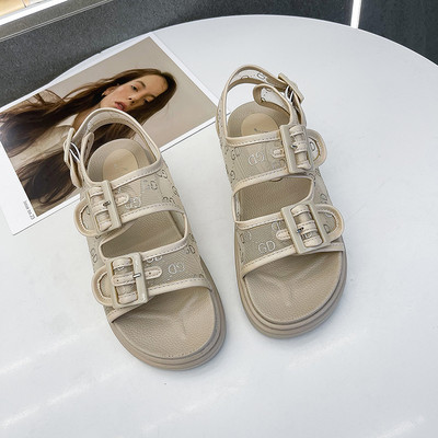 Sandale casual dama cu catarama in doua culori