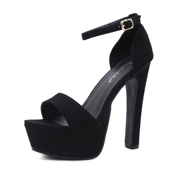 Jauna modeļa sandales ar 14 cm papēdi - sprādzes aizdari