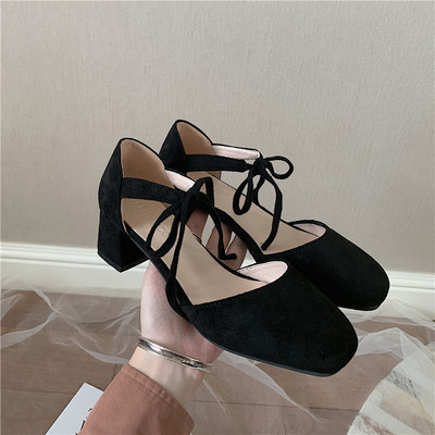 Sandale moderne de damă cu toc și șireturi