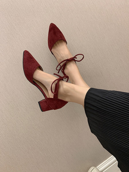 Sandale dama model ascutit cu sireturi