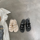 Sandale casual dama cu talpa plata din piele ecologica