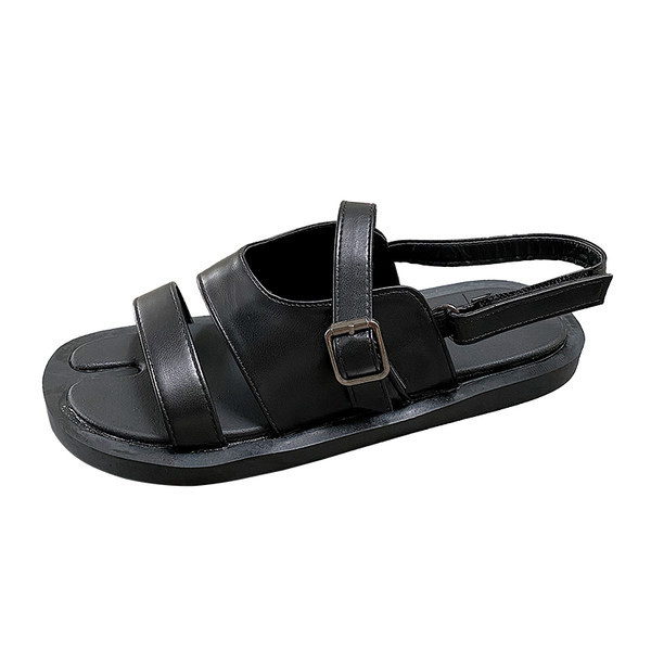 Sandale casual dama cu talpa plata din piele ecologica