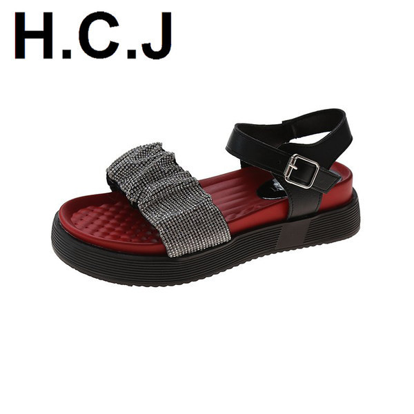 Sandale de damă cu pietre și talpă plată - mai multe culori