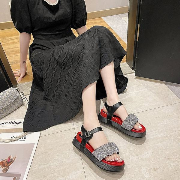 Sandale de damă cu pietre și talpă plată - mai multe culori