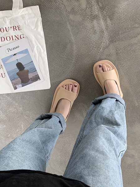 Sandale dama model uni cu catarama si talpa plata