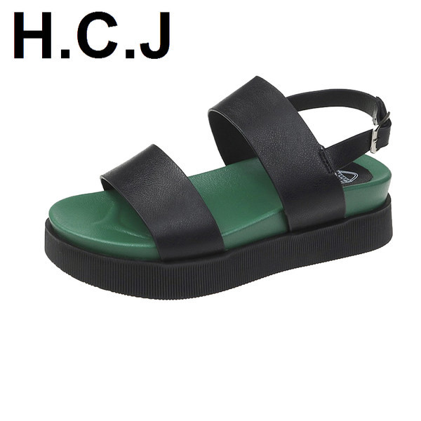 Sandale de dama cu talpa inalta in doua culori