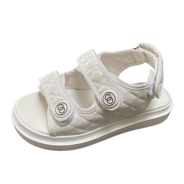 Sandale de damă elegante cu velcro și talpă plată