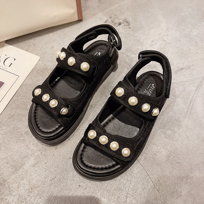 Νέο μοντέλο γυναικεία σανδάλια με πέρλες σε δύο χρώματα