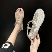 Sandale de dama topice cu degete cu pietre decorative