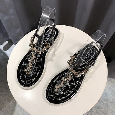 Sandale de dama topice cu degete cu pietre decorative