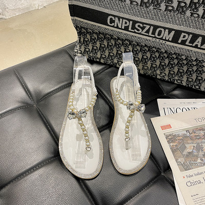 Γυναικεία casual σανδάλια με διακοσμητικές πέτρες