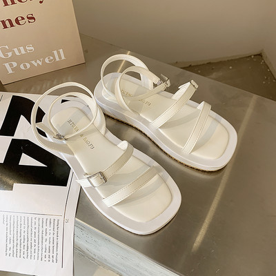 Sandale de dama din piele cu talpa plata in mai multe culori