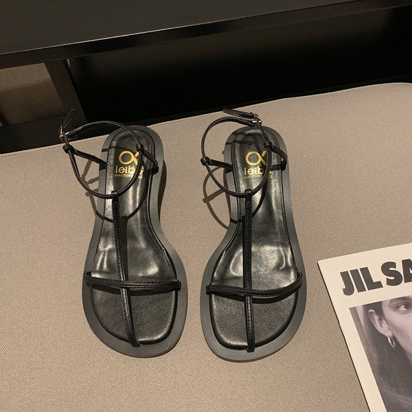 Sandale de dama din piele in trei culori - model uni