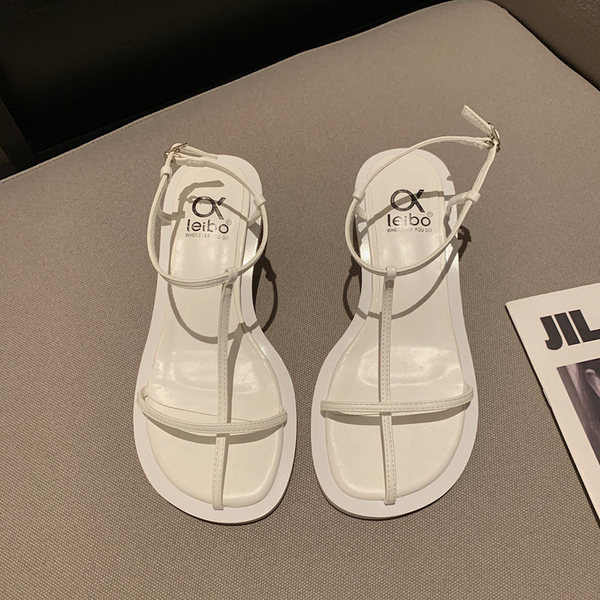 Sandale de dama din piele in trei culori - model uni