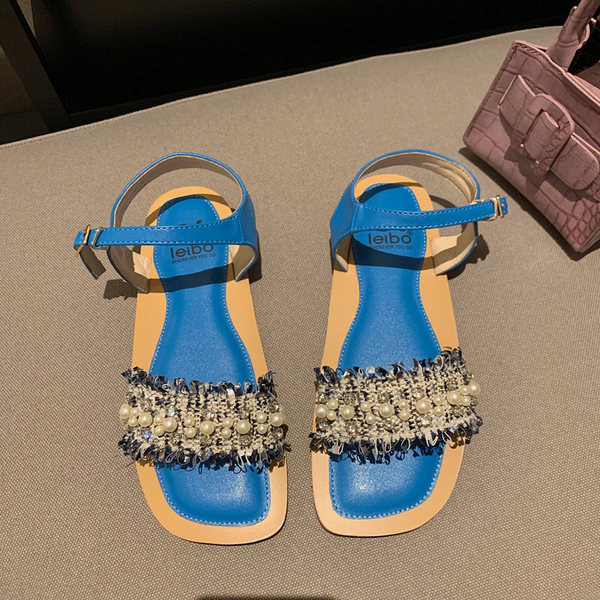 Sandale de dama in patru culori cu talpa plata