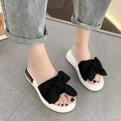 Papuci casual dama cu panglica in trei culori