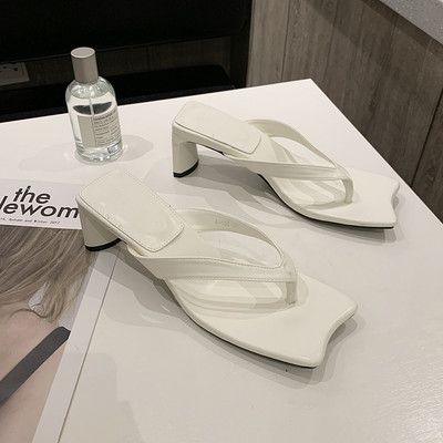 Γυναικείες παντόφλες από έκο δέρμα με τακούνι