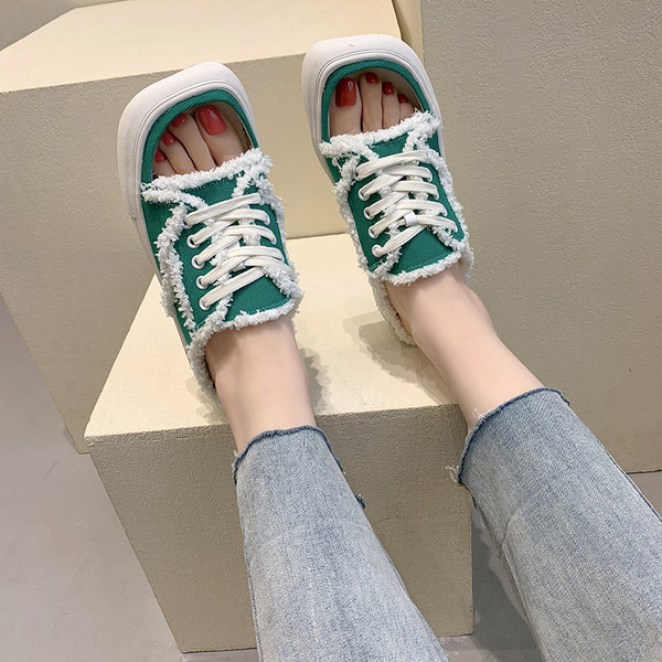 Model nou de papuci de dama cu cravate in patru culori