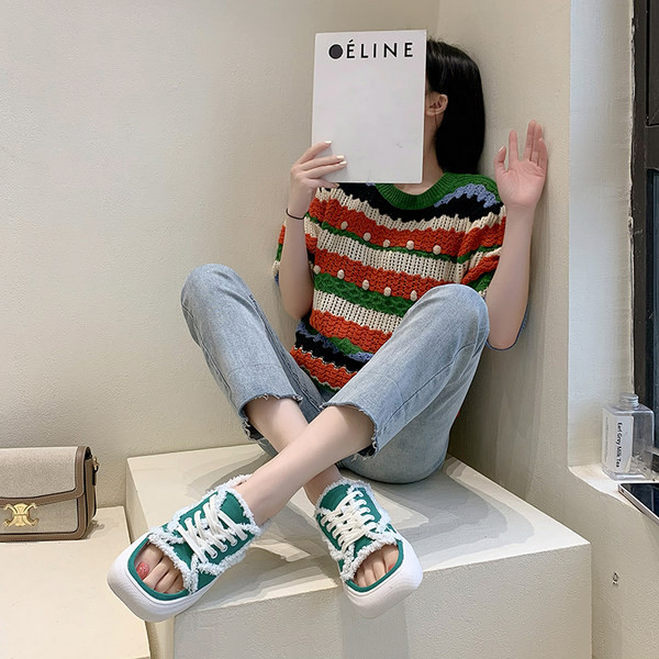 Model nou de papuci de dama cu cravate in patru culori