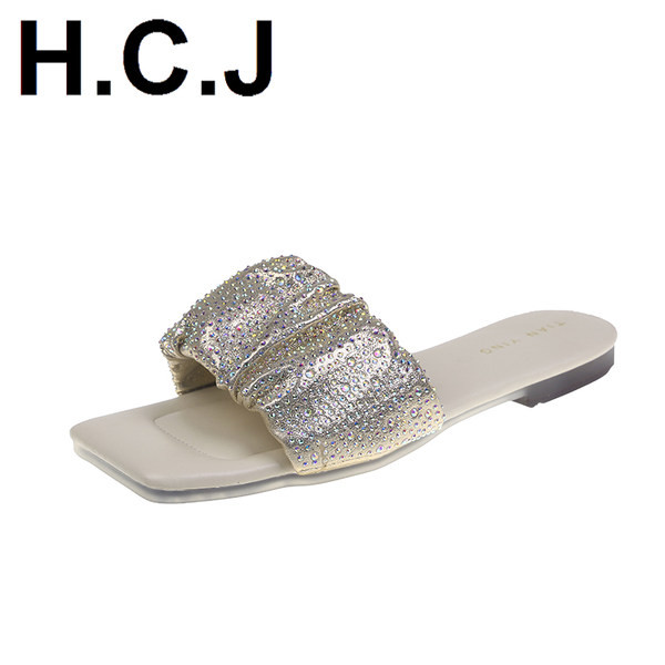 Papuci de dama eleganti cu efect stralucitor in trei culori