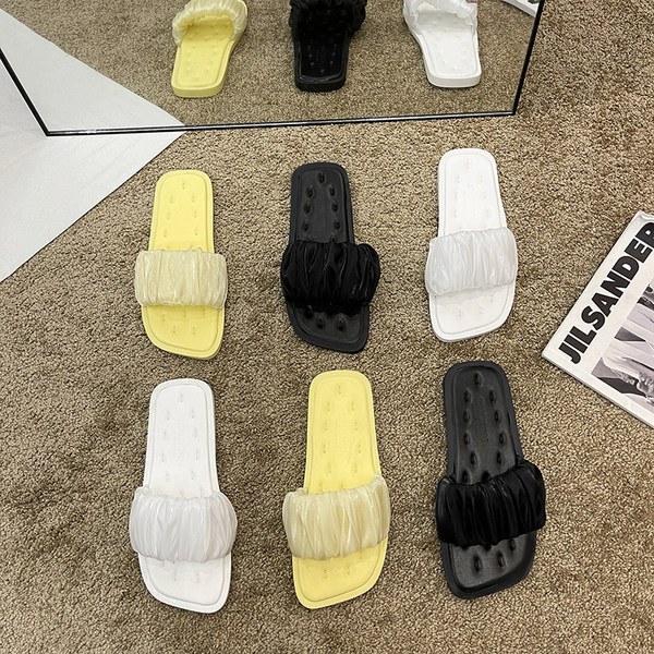 Papuci casual dama cu talpa plata in trei culori