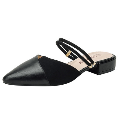 Model nou de papuci de dama ascutit din piele ecologica cu toc de 3 cm