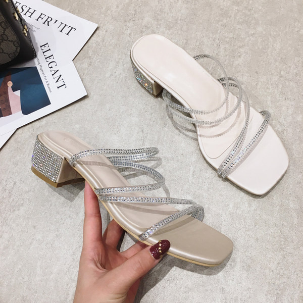 Papuci de dama moderni cu pietre - stil roman