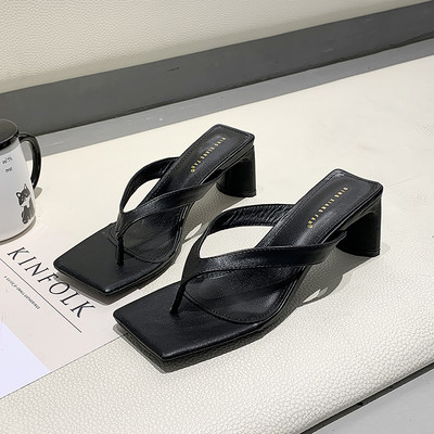 Papuci topici de damă peste vârf cu tocuri înalte