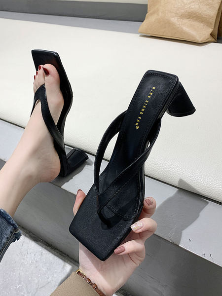 Papuci topici de damă peste vârf cu tocuri înalte