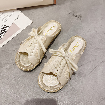 Model nou de papuci de dama cu cravate in trei culori