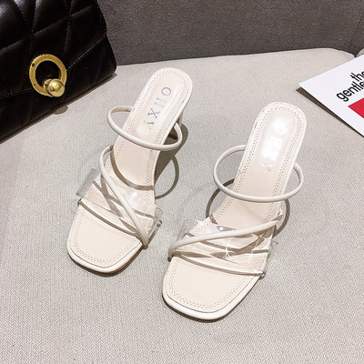 Actuala papuci de dama cu toc inalt model curat