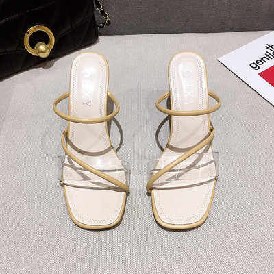 Actuala papuci de dama cu toc inalt model curat