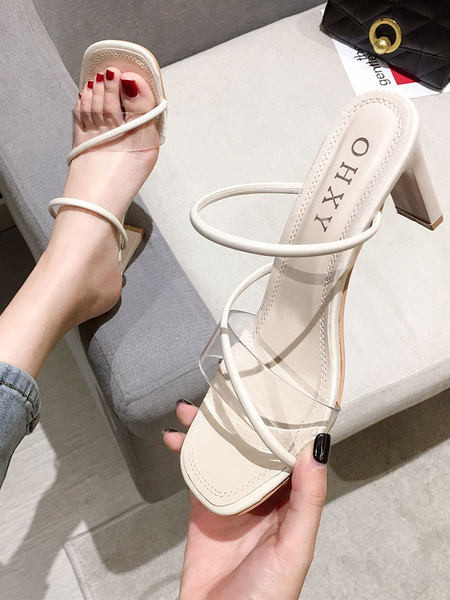 Actuala papuci de dama cu toc inalt model curat